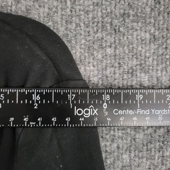 MM LAFLEUR The Octavia Top Black Faux Wrap Long Sleeve Minimalist SIZE XS - Picture 9 of 11